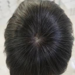 Men Hair Replacement 100% Human Hair Mono Base 6 Inch Short PU Edge Lace Inner With Snap Clips Fully Hand Tied Off Black