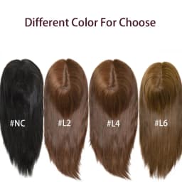 Q6 Swiss Lace Topper 16" Long Human Hair Topper With Natural Hairline 7x9 Breathable Lace And Pu Straight Hair Toppers For Women