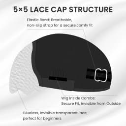 100% Virgin Human Hair Ombre Ash Blonde Highlight Layered Cut Bob Body Wave 5x5 Glueless Lace Closure Wig with Pre-Plucked Hairline 16Inches