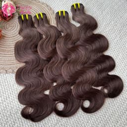 #2 Darkest Brown Body Wave Bundles Highlight Human Hair Vietnamese Virgin Hair Soft & Silky For Women Human Hair Extensions