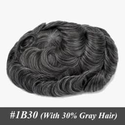 Male Hair Prosthesis 0.12-0.14mm Injection Skin Toupee Man Wigs For Men Wig Men's Gray Hair White Hair Men's Wigs Can Be Dyed