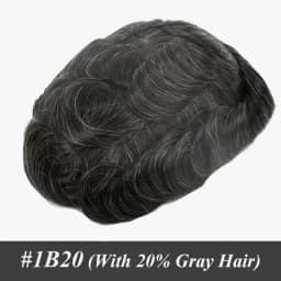 Male Hair Prosthesis 0.12-0.14mm Injection Skin Toupee Man Wigs For Men Wig Men's Gray Hair White Hair Men's Wigs Can Be Dyed