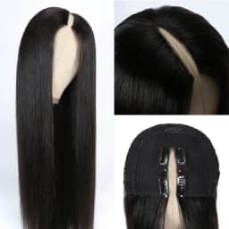 250% Density Straight V Part Wig Human Hair Beginner Friendly 40 Inch Glueless V Part Human Hair Wigs No Leave Out Easy Install