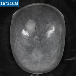 100% Human Hair Thin Skin Base Male Hair Prosthesis Replacement Men Toupee Breathable Real Hair Wigs Straight Toppers for Men