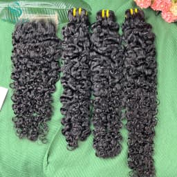 Burmese Curly 5x5 13x4 Real HD Lace Frontal With Bundles Human Hair Bundles With Closure Raw Weaves Human Hair With Closures