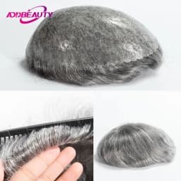 ISkin Men's Capillary Prosthesis With Knots Toupee Invisible Wig Man Human Hair Prosthesis Man Natural Hair System Replacement