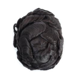 ISkin Men's Capillary Prosthesis With Knots Toupee Invisible Wig Man Human Hair Prosthesis Man Natural Hair System Replacement