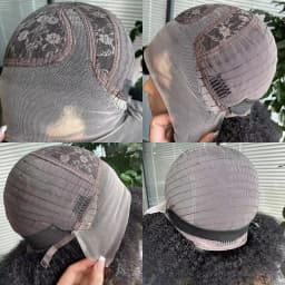 Afro Kinky Curly Half Wigs 250% Density 13X4X2 Lace Curly Human Hair Wig 14 Inch Short Curly Afro Human Hair Wig For Black Women