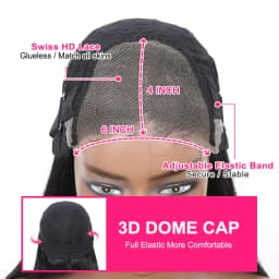 6x4 Glueless Raw Hair Vietnamese 210 Density Human Hair Lace Frontal Wigs Bone Straight Natural Black 13x4 Bob Wig Lace Front