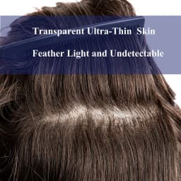 Permier Male Hair Prosthesis Ultra-Thin 0.03mm Skin Wigs for men 6" Men's capillary prothesis Toupee 100% Human Hair Men's Wig
