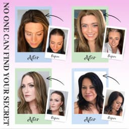 17 Inch Hair Toppers 100% Real Human Hair Clip In Body Wave Breathable Mesh Base Extensions for Thinning Hair Add Vo