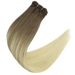 Full Shine Hair Bundles 100% Human Hair Weft Extensions Ombre Blonde Color100g Sew In Silky Straight Remy Skin Double Weft
