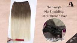 Full Shine Hair Bundles 100% Human Hair Weft Extensions Ombre Blonde Color100g Sew In Silky Straight Remy Skin Double Weft