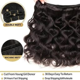 100% Human Hair 16A Raw Body Wave Hair Bundles Brazilian 28 30 Inch Natural Black Color Double Weft Virgin Remy Hair Extensions Highlight Ombre Colored Weaves 2 3 4 Bundle For Women