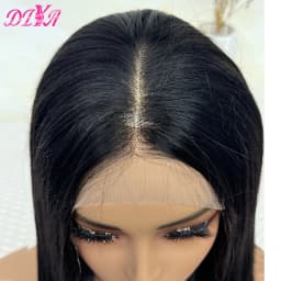 5x5 Transparent Lace Closure Human Hair Wig 15A Vietnamese Hair 250% Density Natural Color Straight Virgin Hair for Black Women