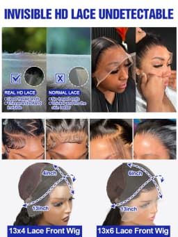 Silky Straight Glueless Wigs Preplucked 13x6 Lace Front Wigs Human Hair Pre Plucked 40 42 Inch Bone Straight Human Hair Wig 300% Density 13x4 HD Lace Frontal Wigs for Women Natural Black Raw Virgin Vietnamese Free Part Invisible Swiss Hd Lace Full Wigs