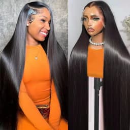 13x4 13x6 HD Full Lace Frontal Wigs For Women Natural Colored Straight Lace Front Wigs 44 46 Inch Straight Human Hair Wigs