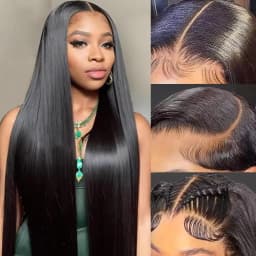 13x4 13x6 HD Full Lace Frontal Wigs For Women Natural Colored Straight Lace Front Wigs 44 46 Inch Straight Human Hair Wigs