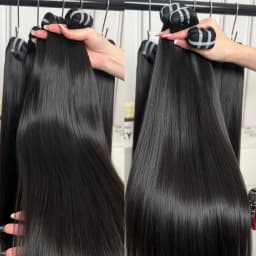 Vietnamese Bone Straight Bundles Human Hair 28 30 Inch Natural Black Real Remy Weave Silky Raw Hair 2 3 4 Pcs 100% Unprocessed Premium Double Weft Thick Full Ends Human Hair Bundles Extensions For Women