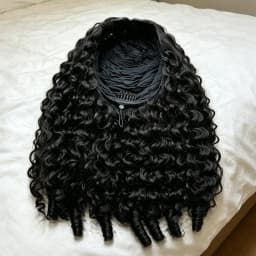 3 in 1 Half Wig Deep Wave Burmese Curly Drawstring Flip over Glueless Raw Human Hair Ready to Wear