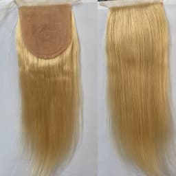Silk Top Lace Closure Straight Ash Blonde Silk Base Human Hair Lace Closure with Baby Hair 4x4 Brazilian Virgin Human Hair 613#