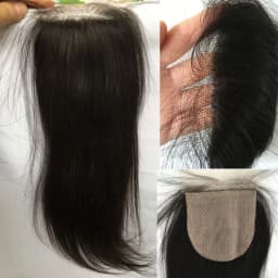 Silk Top Lace Closure Straight Ash Blonde Silk Base Human Hair Lace Closure with Baby Hair 4x4 Brazilian Virgin Human Hair 613#