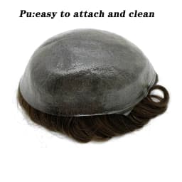 0.03mm Natural Hair Toupee Thin Skin Male Wig Human Hair Men Prosthesis V Loop Very Natural Men Hair Replacement System Man Wig