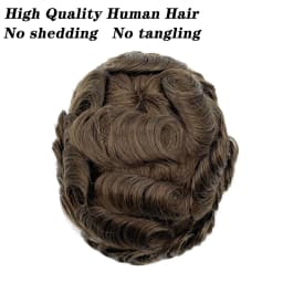 0.03mm Natural Hair Toupee Thin Skin Male Wig Human Hair Men Prosthesis V Loop Very Natural Men Hair Replacement System Man Wig