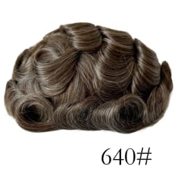 0.03mm Natural Hair Toupee Thin Skin Male Wig Human Hair Men Prosthesis V Loop Very Natural Men Hair Replacement System Man Wig