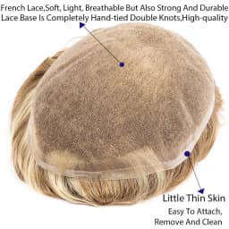 Toupee Men Full Lace Base Male Hair Prosthesis Replacement Systems Breathable Natural Human Hair Man Wig Protesis Capilar Hombre