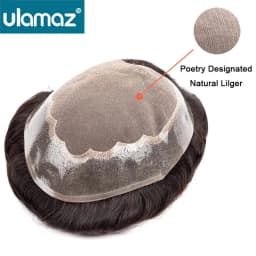 Durable Mono Toupee Wigs For Men Pu Around Men's Capillary Prosthesis Breahable Hair System Replacement Man Wig Human Hair Piece