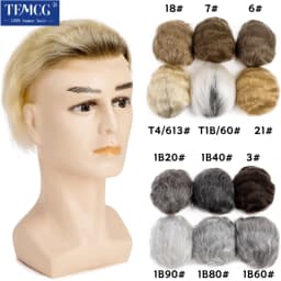 Male Hair Prosthesis Mono Lace PU Base Toupee Men Wig Human Hair Durable Replacement For Men System Unit Mens Wigs Hair Piece