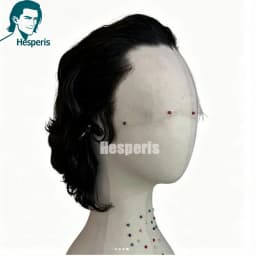 Hesperis Deep Wave Human hair Wig With Bangs Brazilian Remy 13x6 Lace Front Short Bob Cut Men Wigs Transparent Lace Frontal Wigs