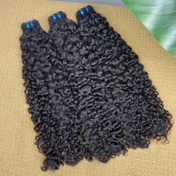 18A Burmese Curly Human Hair Bundles Double Weft #1B 100% Unprocessed Raw Virgin Hair Weave Extensions Can Bleach to #613 Color