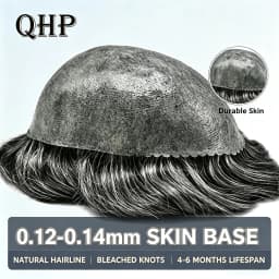 Men's Capillary Prosthesis Skin With Knot Toupee Invisible Wig Man Human Hair Prosthesis Man Natural Hair Replacement System