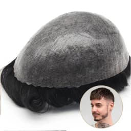 Men's Capillary Prosthesis Skin With Knot Toupee Invisible Wig Man Human Hair Prosthesis Man Natural Hair Replacement System