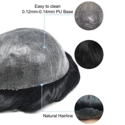 Men's Capillary Prosthesis Skin With Knot Toupee Invisible Wig Man Human Hair Prosthesis Man Natural Hair Replacement System