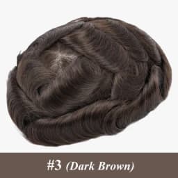 Premium Durable Knotted Microskin Male Hair Prosthesis 0.12MM Men's capillary prothesis Men's Wig 100% Human Hair Wigs for Men