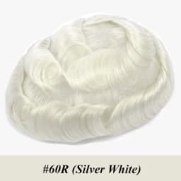 Premium Durable Knotted Microskin Male Hair Prosthesis 0.12MM Men's capillary prothesis Men's Wig 100% Human Hair Wigs for Men