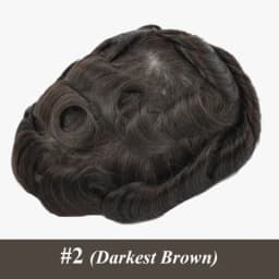 Premium Durable Knotted Microskin Male Hair Prosthesis 0.12MM Men's capillary prothesis Men's Wig 100% Human Hair Wigs for Men