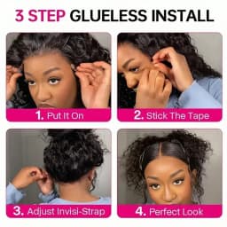 Deep Wave 360 Lace Front Wigs Human Hair 38 Inch HD Full Lace Front Wigs Human Hair Pre Plucked with Drawstring 250 Density Curly Wig for Women