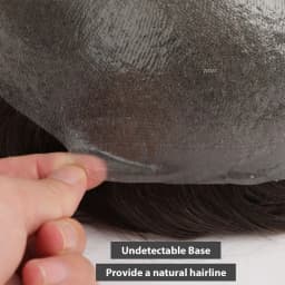 Double Knotted Silicone Microskin Toupee Men Male Hair Prosthesis Natural Human Hair Men's Wigs Durable Capillary Prothesis
