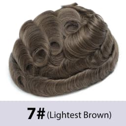 Double Knotted Silicone Microskin Toupee Men Male Hair Prosthesis Natural Human Hair Men's Wigs Durable Capillary Prothesis