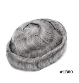 Male Hair Prosthesis I SKIN 0.12-0.14mm Full PU With Knots Real Human Hair Replacement System Unit Remy Hair Capillary Prothesis