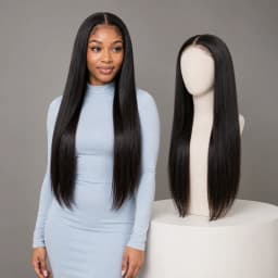 26-34 Inch Straight Lace Frontal Human Hair Wigs Brazilian Bone Straight Style 13x6 Transparent Lace Front Wig 250 Density Pre Plucked Natural Hairline Smooth Human Hair Wigs For Women Different Occasion Fashion Styling