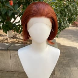 Coppe Brown Short Bob Cut Synthetic Lace Front Wigs for Men Cosplay Wigs for Women Natural Hairline Glueless 13x4 Lace Front Wig