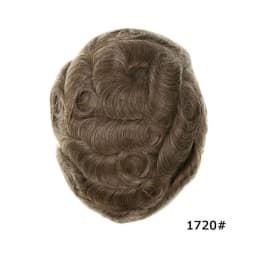 Undetectable Male Hair Prosthesis 0.02-0.03mm Ultra Thin Skin Toupee Human Hair Men's Wig 80% Density Realistic Man Hair System