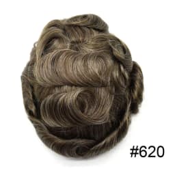 Undetectable Male Hair Prosthesis 0.02-0.03mm Ultra Thin Skin Toupee Human Hair Men's Wig 80% Density Realistic Man Hair System