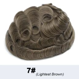 Undetectable Male Hair Prosthesis 0.02-0.03mm Ultra Thin Skin Toupee Human Hair Men's Wig 80% Density Realistic Man Hair System