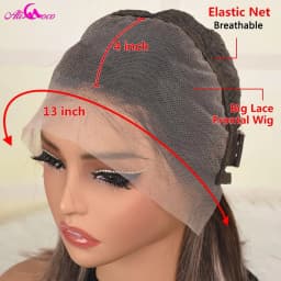 200 Density Ombre Ash Blonde Brown Roots 13x4 Lace Front Straight Wig Transparent Lace Front Human Remy Hair Wigs for Women